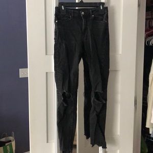 H & M black ripped jeans!!